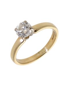 Pre-Owned 9ct Yellow Gold 0.69 Carat Diamond Solitaire Ring