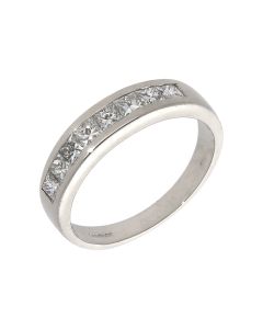 Pre-Owned 9ct Gold 0.75ct Princess Cut Diamond Eternity Ring