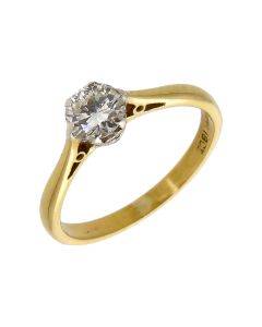 Pre-Owned 18ct Yellow Gold 0.50ct Diamond Solitaire Ring