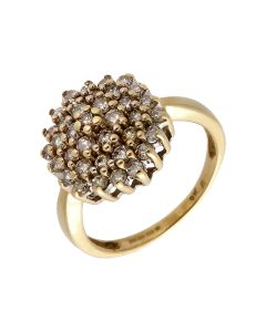 Pre-Owned 9ct Yellow Gold 1.00ct Diamond Cluster Ring