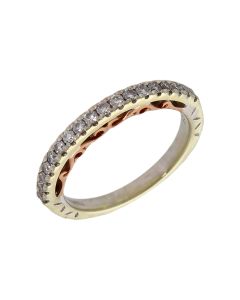 Pre-Owned 14ct White & Rose Gold Diamond Half Eternity Ring