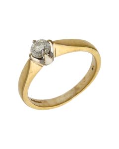 Pre-Owned 9ct Yellow Gold 0.27ct Diamond Solitaire Ring