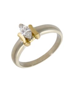 Pre-Owned 18ct Gold 0.20ct Marquise Diamond Solitaire Ring