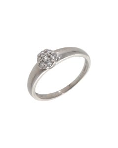 Pre-Owned 9ct White Gold Diamond Cluster Ring