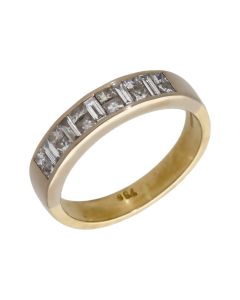 Pre-Owned 18ct Gold 0.50ct Mixed Cut Diamond Eternity Ring