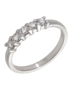 Pre-Owned 18ct White Gold 0.40ct Diamond 5 Stone Eternity Ring