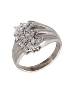 Pre-Owned 9ct White Gold 0.50ct Diamond Cluster Ring