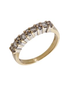 Pre-Owned 9ct Yellow Gold 0.50ct Diamond Half Eternity Ring
