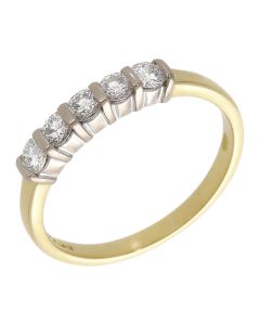 Pre-Owned 18ct Yellow Gold 0.33ct Diamond 5 Stone Eternity Ring