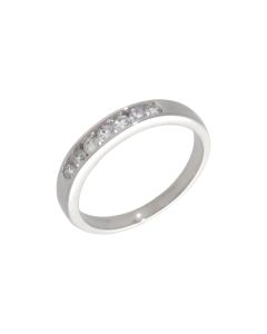 Pre-Owned 9ct White Gold 0.25ct Diamond Half Eternity Ring
