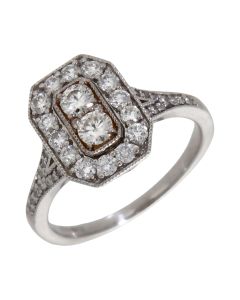 Pre-Owned Jenny Packham 18ct Gold 0.90ct Diamond Cluster Ring