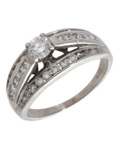 Pre-Owned 18ct White Gold 1.50ct Diamond Triple Row Dress Ring