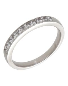Pre-Owned 18ct White Gold Princess Cut Diamond Eternity Ring