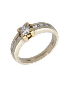 Pre-Owned 18ct Yellow & White Gold 0.68ct Mixed Cut Diamond Ring