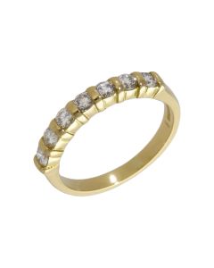 Pre-Owned 18ct Yellow Gold 0.70ct Diamond Half Eternity Ring