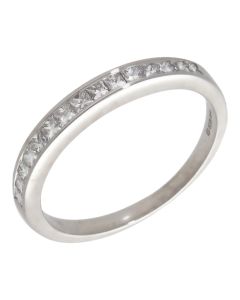 Pre-Owned 18ct White Gold Princess Cut Diamond Eternity Ring