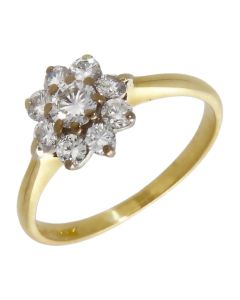 Pre-Owned 18ct Yellow Gold Diamond Cluster Ring