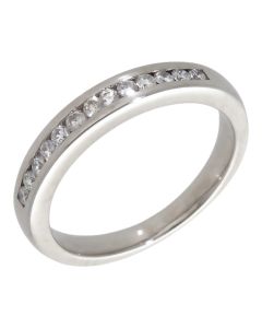 Pre-Owned Platinum 0.25ct Diamond Half Eternity Ring