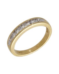 Pre-Owned 18ct Yellow Gold 0.35ct Diamond Half Eternity Ring