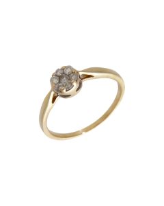 Pre-Owned 9ct Yellow Gold Diamond Cluster Ring