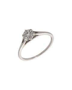 Pre-Owned 9ct White Gold Diamond Cluster Ring