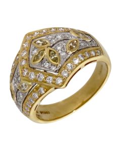 Pre-Owned 18ct Yellow Gold 0.90ct Diamond Cluster Dress Ring