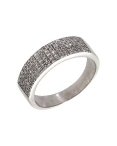 Pre-Owned 18ct White Gold 0.50ct Diamond Multi Row Dress Ring