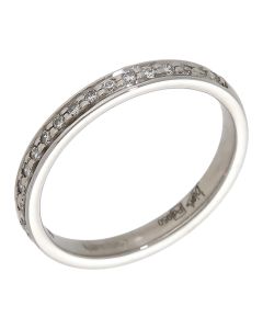 Pre-Owned Palladium Diamond Set Half Eternity Ring