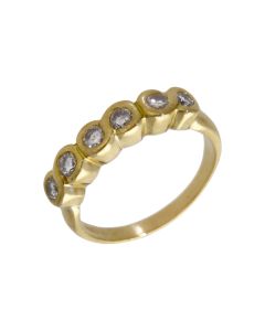 Pre-Owned 14ct Yellow Gold 0.50ct Diamond Half Eternity Ring