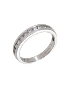 Pre-Owned 9ct White Gold 0.25ct Diamond Half Eternity Ring