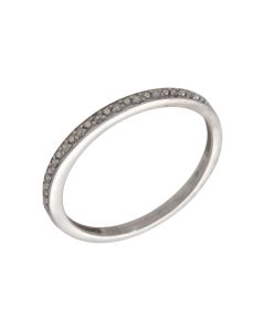 Pre-Owned 9ct White Gold 0.04ct Diamond Half Eternity Ring