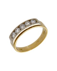Pre-Owned 18ct Gold 0.50ct Diamond 5 Stone Eternity Ring