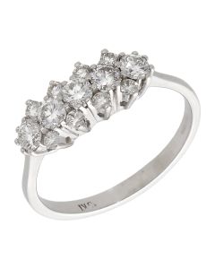 Pre-Owned 18ct White Gold 1.00ct Diamond Cluster Ring