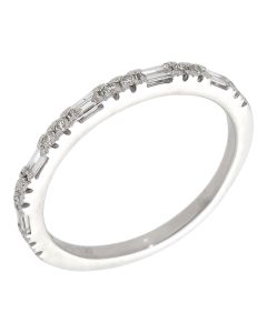 Pre-Owned 9ct White Gold 0.20ct Mixed Cut Diamond Eternity Ring