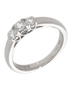 Pre-Owned 18ct White Gold 0.51ct Diamond Trilogy Ring