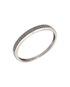 Pre-Owned 9ct White Gold 0.07ct Diamond Half Eternity Ring