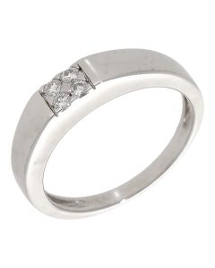 Pre-Owned 9ct White Gold Four Stone Diamond Dress Ring