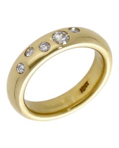 Pre-Owned 18ct Yellow Gold 0.35ct Diamond Set Band Ring