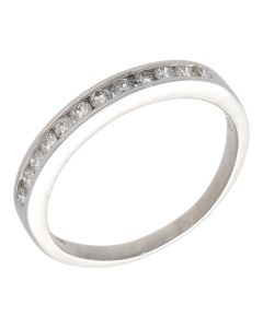 Pre-Owned 18ct White Gold 0.30ct Diamond Half Eternity Ring