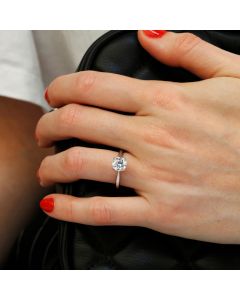 Pre-Owned 9ct White Gold 1.46ct Lab Grown Diamond Solitaire Ring
