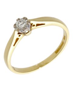 Pre-Owned 18ct Yellow Gold 0.15ct Diamond Solitaire Ring