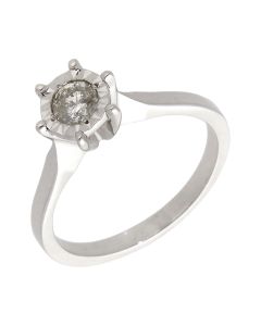 Pre-Owned 9ct White Gold 0.25ct Diamond Solitaire Ring