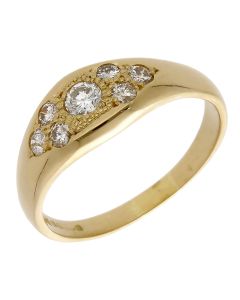 Pre-Owned 18ct Gold 0.50ct Diamond Signet Style Dress Ring