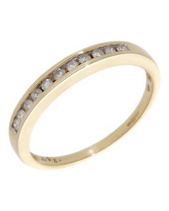 Pre-Owned 9ct Yellow Gold 0.25ct Diamond Half Eternity Ring