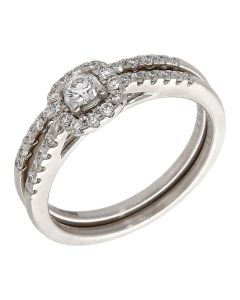 Pre-Owned 18ct White Gold 0.50ct Diamond Bridal Ring Set