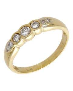 Pre-Owned 18ct Yellow Gold 0.25ct Diamond Half Eternity Ring