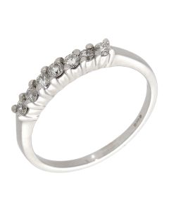 Pre-Owned 14ct White Gold 0.40ct Diamond Half Eternity Ring
