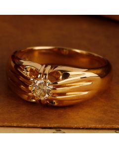 Pre-Owned Vintage 1970 18ct Yellow Gold Diamond Dress Ring