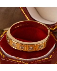 Pre-Owned Vintage 1978 9ct Yellow Gold Diamond Eternity Ring