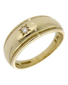 Pre-Owned 9ct Yellow Gold Diamond Solitaire Dress Ring
